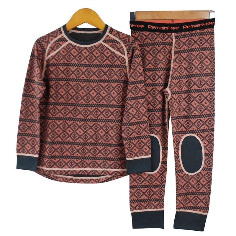 Kids merino wool thermals - None Of The Above