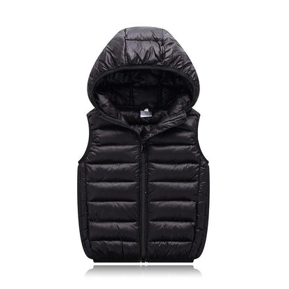 Kids Hooded Puffer Vest - None Of The Above