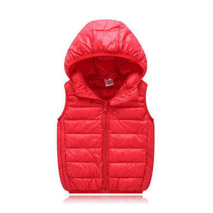 Kids Hooded Puffer Vest - None Of The Above