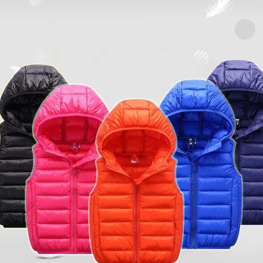 Kids Hooded Puffer Vest - None Of The Above